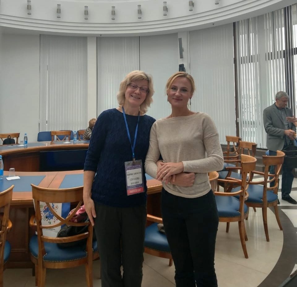 Е. Кузьмина и М. Сорокова на конференции 26-27 сентября 2019  в НИУ ВШЭ